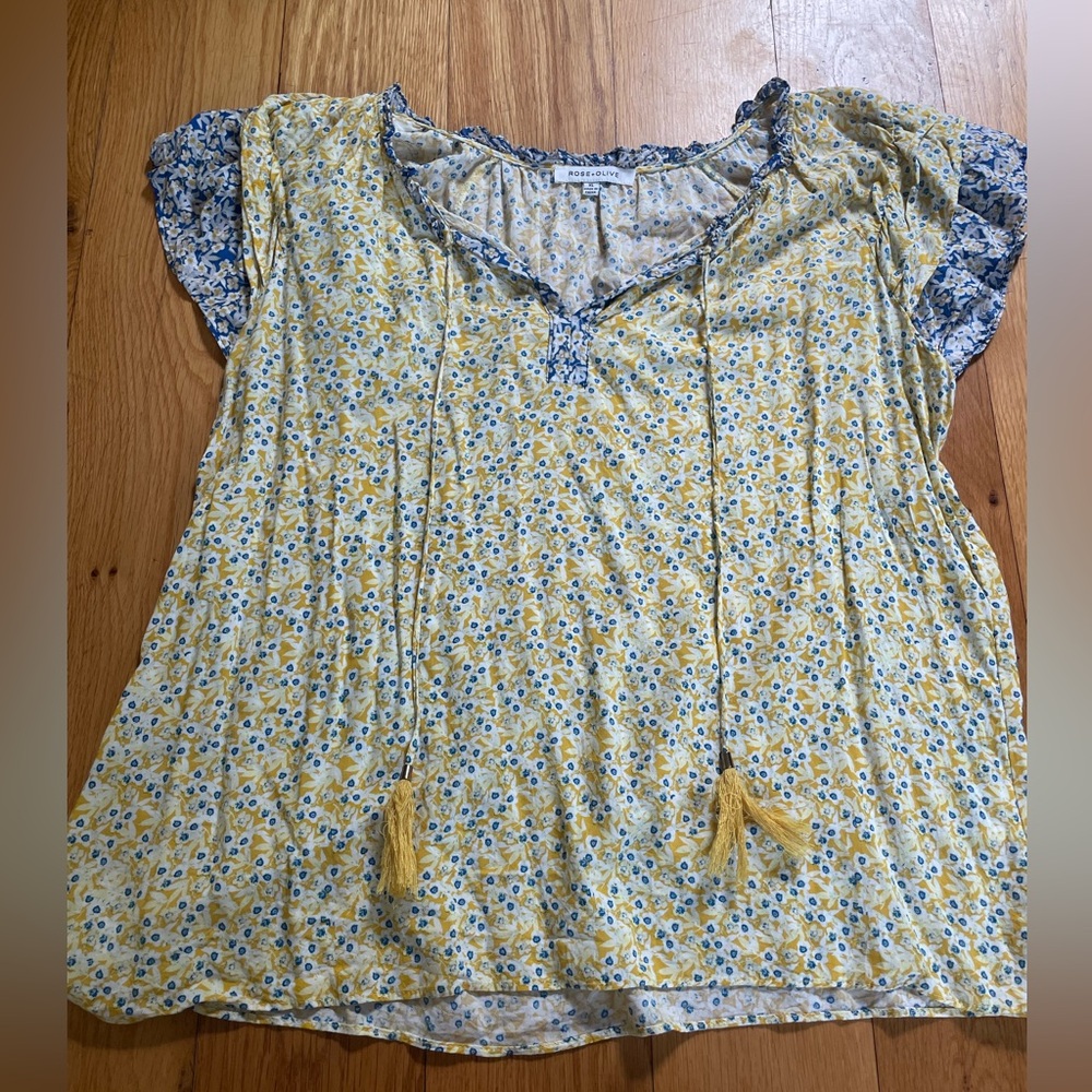 Yellow Floral Blouse